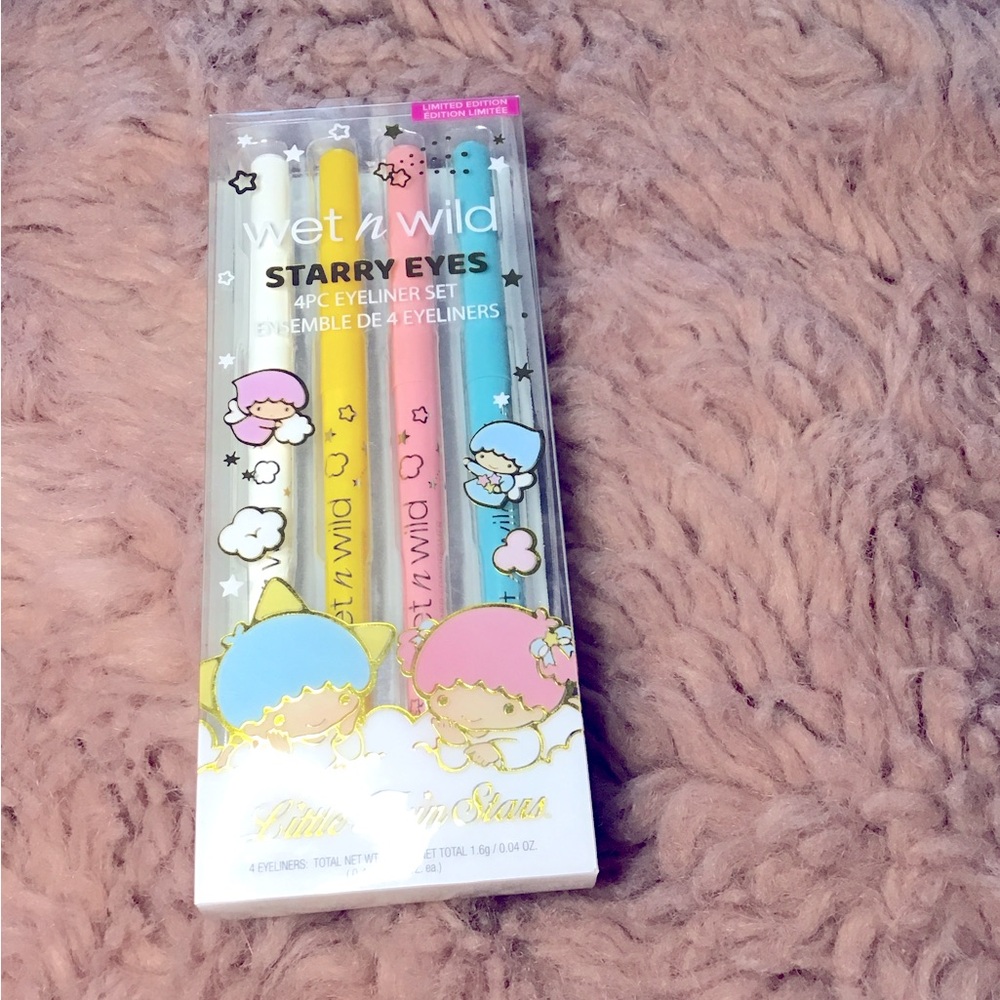 New Little Twin Stars Starry Eyes 4 Pastel Eyel Set Vegan New In Box